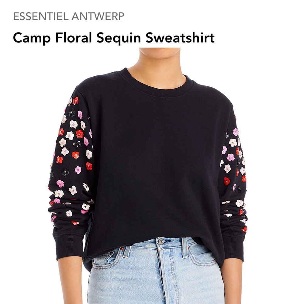 Essential Antwerp sequin embellished cotton sweatshirt size 3  large/x large